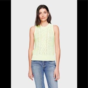 NWT White + Warren Neon Cable Tank